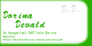 dorina devald business card